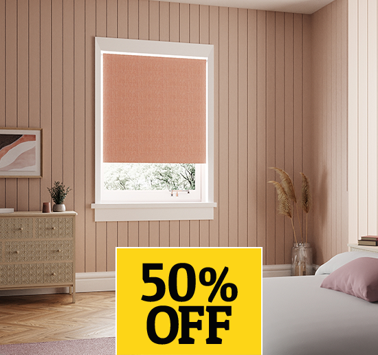 Montreal Rose Blackout Roller Blind